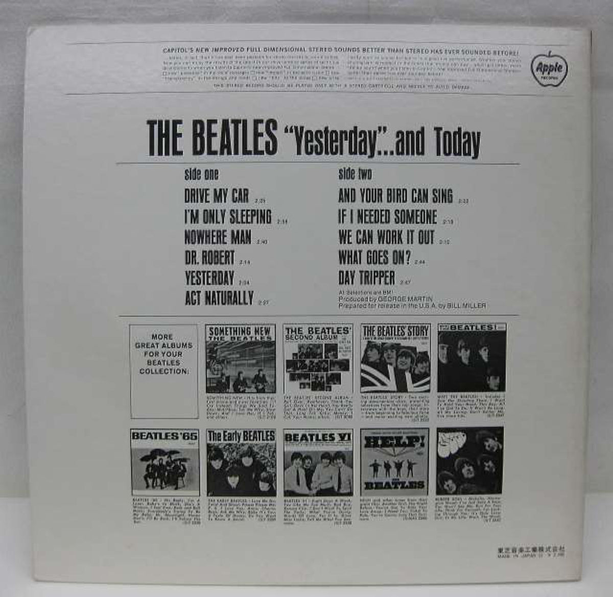 Toshiba Musical Industries The Beatles / Yesterday and Today (Black Disc) The Beatles / Yesterday and Today (Black Record)