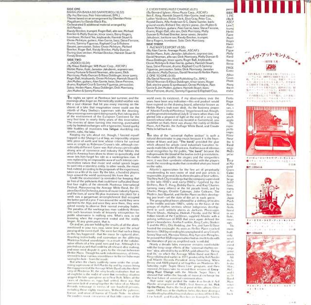 Warner Pioneer Atlantic Family 'Live at Montreux' P-555/6