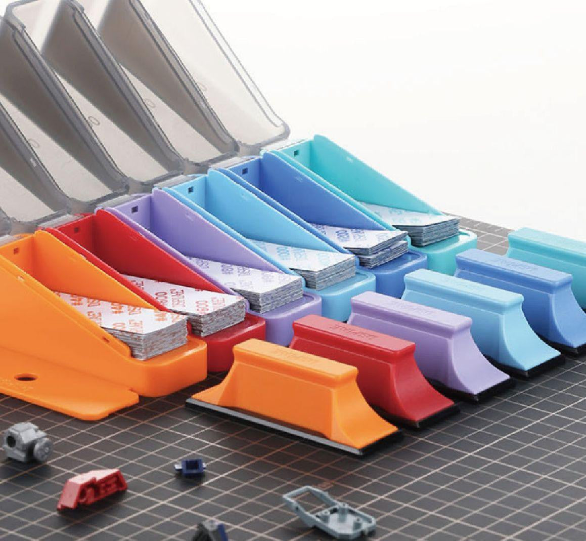 Plamokojo XSP-S01 Sandpaper & Hand Sander Set - BanzaiHobby