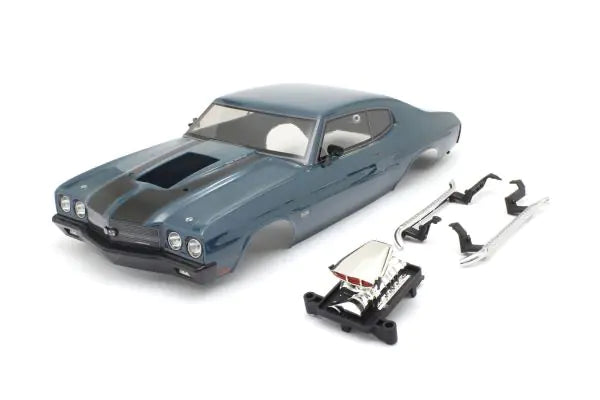 Kyosho FAB714DB 1970 Chevy Chevelle Supercharged VE Dark Blue Decoration Body Set - BanzaiHobby