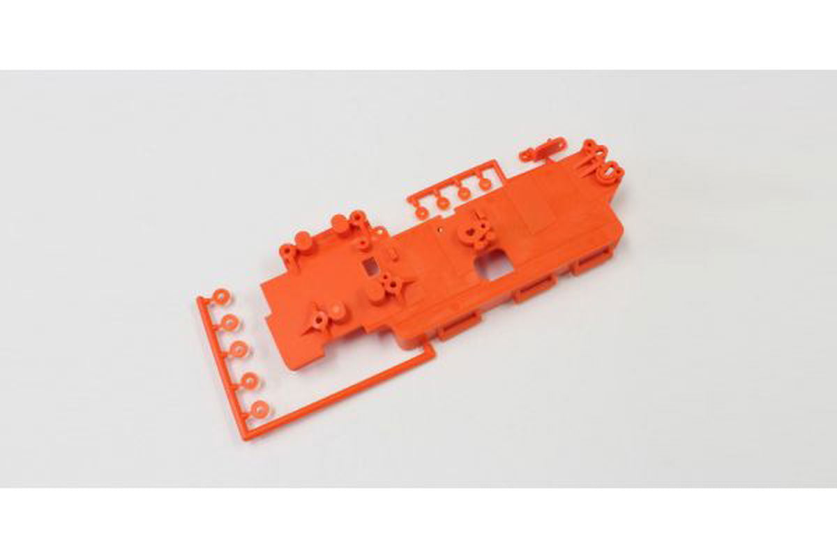 Kyosho IFF003KO Battery tray set (VE / fluorescent orange) - BanzaiHobby