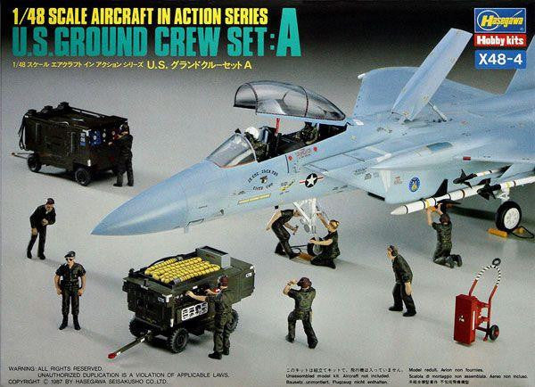 Hasegawa X48-04 1/48 US Ground Crew Set A - BanzaiHobby