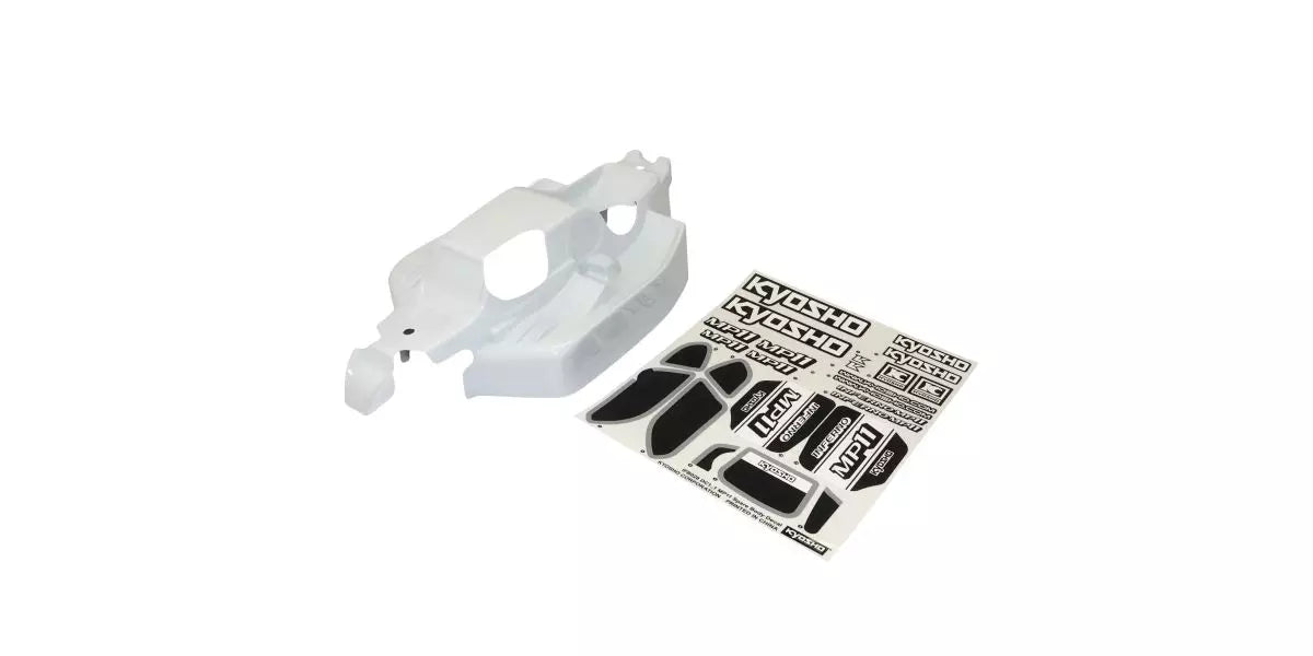 Kyosho IFB028HW Inferno MP11 Weißer vorgeschnittener Karosseriesatz (Hart) - Kyosho Banzai Hobby