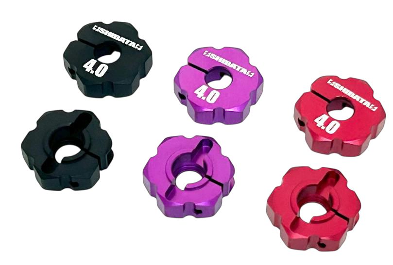 (PO JUL 2026) SHIBATA R31S135RD GRK Clamp-Type Racing Hub. 4mm Thick (Red) - BanzaiHobby