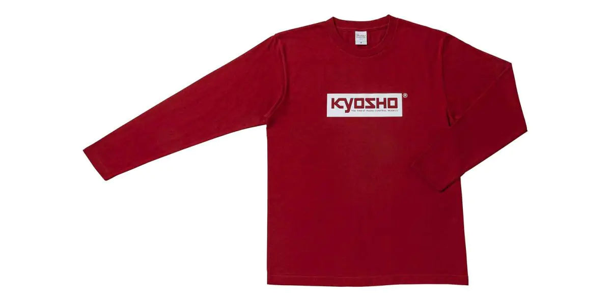 Kyosho KOS-LTS01BG-M Camiseta larga KYOSHO Box Logo (Borgoña/M) - BanzaiHobby