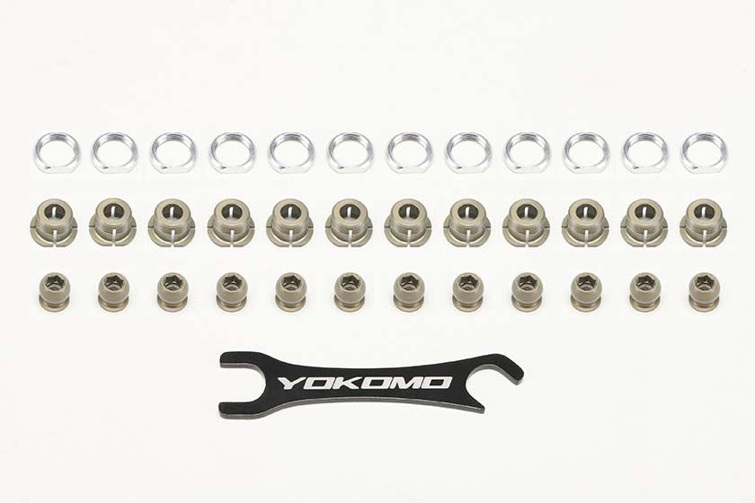 (PO NOV 2025) Yokomo MS-B60A12 Hard-coated Suspension Ball Set for MS series (12 sets/1 car)