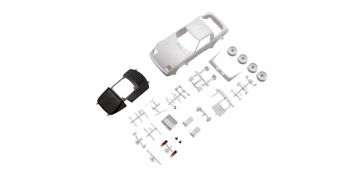 Kyosho MZN235 Mazda RX-7 SA22C White Body Set (Unpainted/Wheels