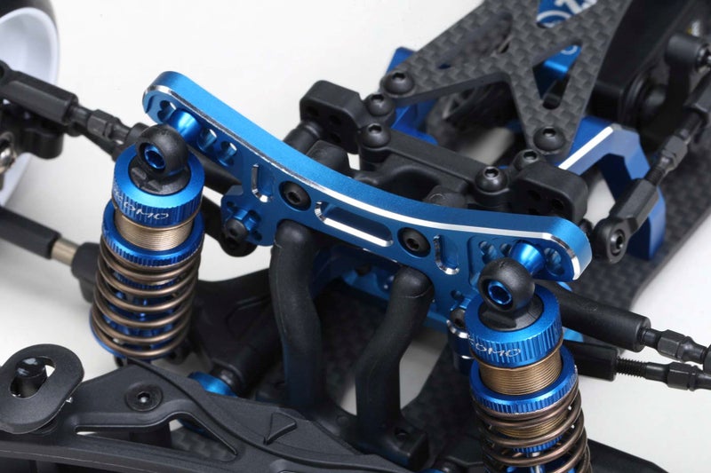 Yokomo Y2-017AFEBL Aluminum Front Shock Tower for RD/SD Series (Blue) - BanzaiHobby