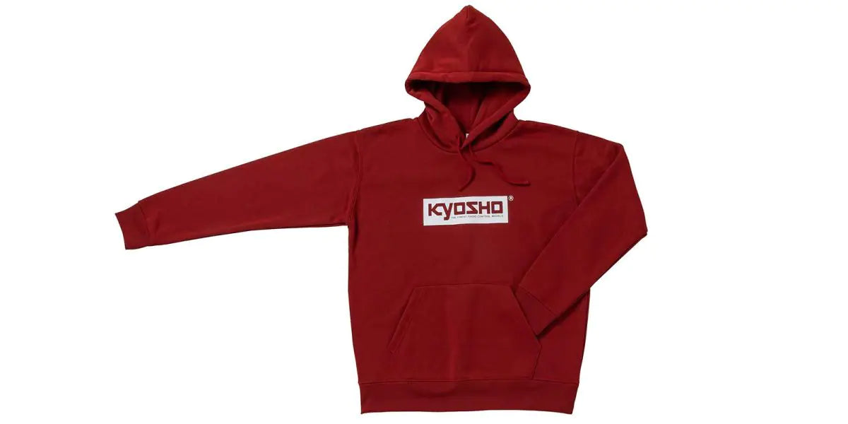 Kyosho KOS-PK01BG-XL Sudadera con capucha KYOSHO Box Logo (Borgoña/XL) - BanzaiHobby