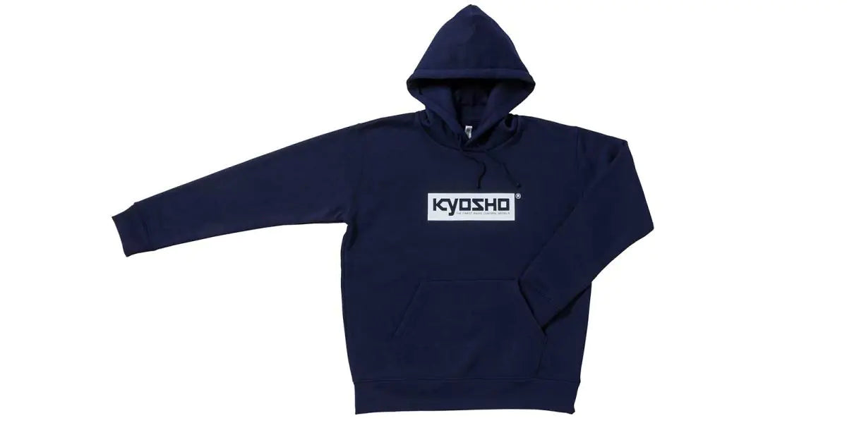 Kyosho KOS-PK01NV-LL Sudadera con capucha KYOSHO Box Logo (Marino/LL) - BanzaiHobby