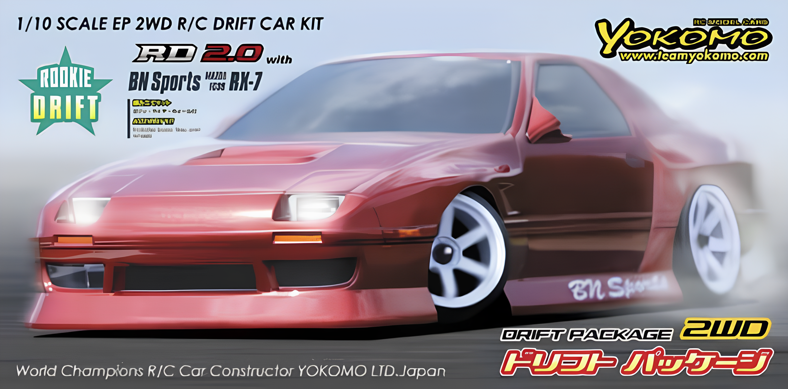 (PO AUG 2026) Yokomo DP-FCBN Drift Package 2WD BN Sports Mazda FC RX-7 Body Kit