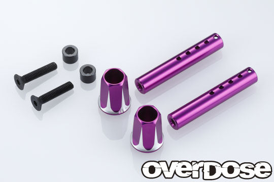 (PO OCT 2026) OVERDOSE OD2660B Poste delantero ajustable de aluminio (morado) - BanzaiHobby
