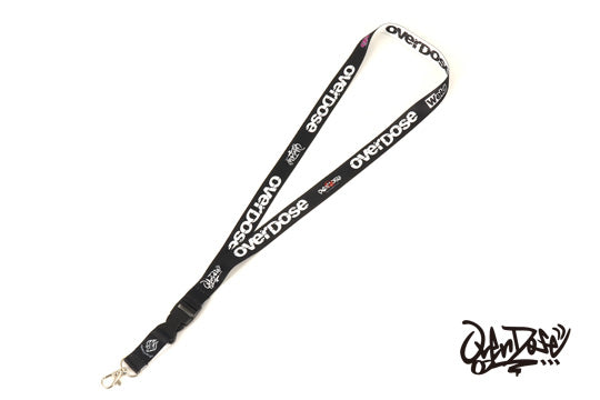 OVERDOSE BB-NS-002 OVERDOSE Neck Strap (White x Black)