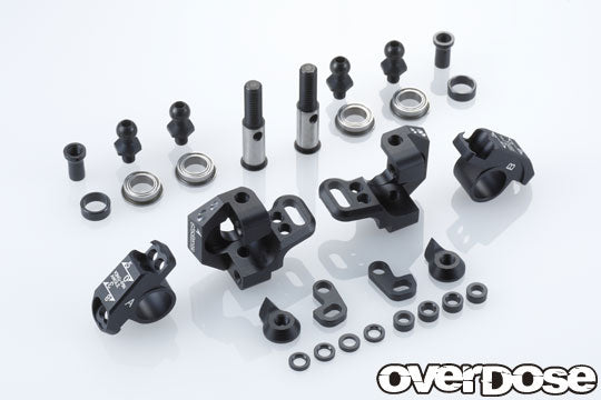 (PO SEP 2026) OVERDOSE OD2439c Juego de manguetas ajustables de aluminio tipo 2 para RWD Negro - BanzaiHobby