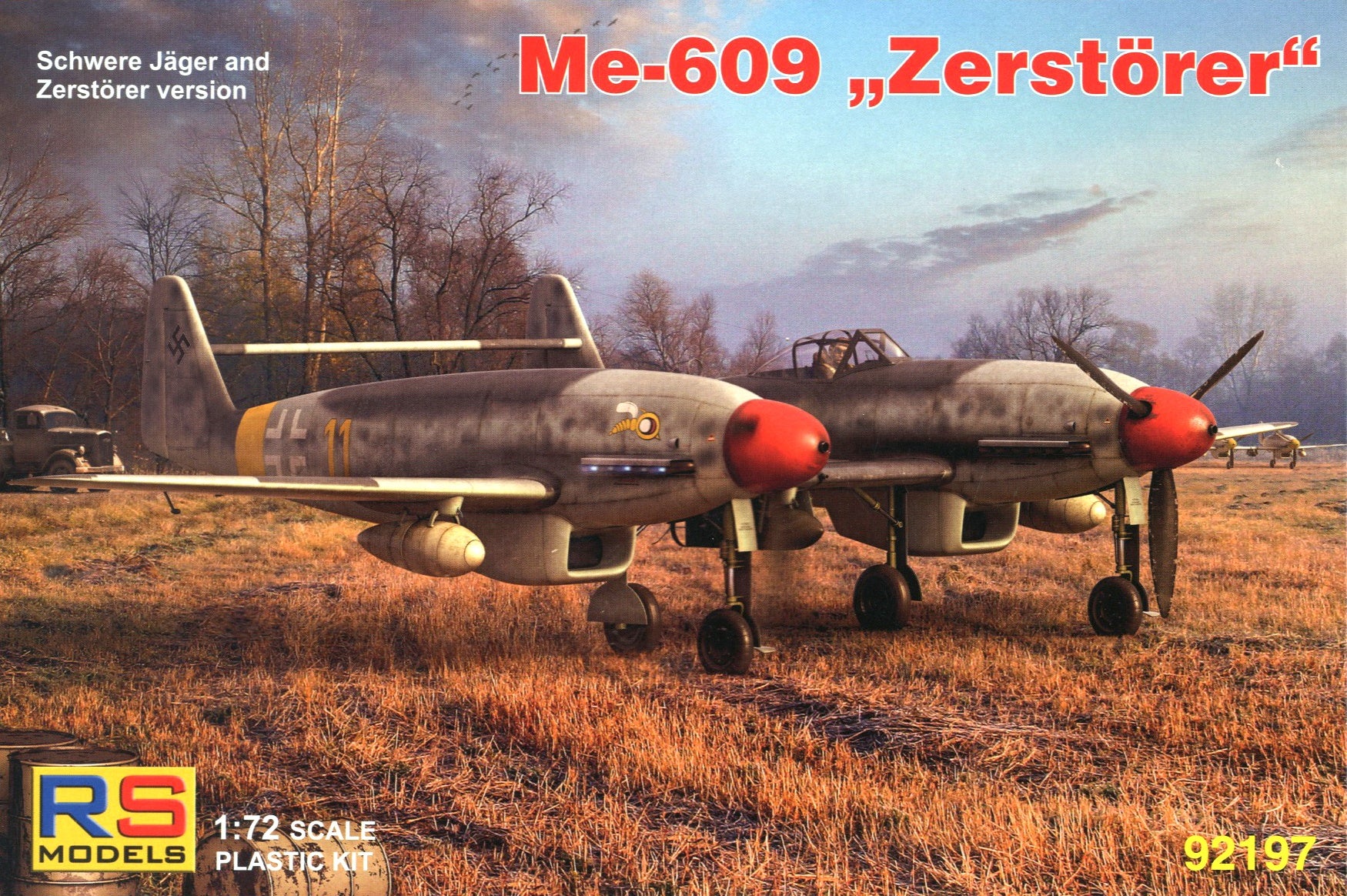 RS model RSM92197 1/72 Me-609 Zerstorer heavy combat attack aircraft