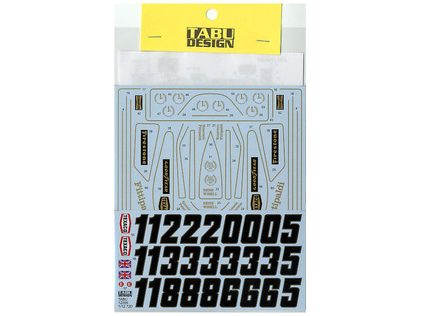 Tabu Design 12055 1/12 Lotus 72D Full Sponsor - BanzaiHobby