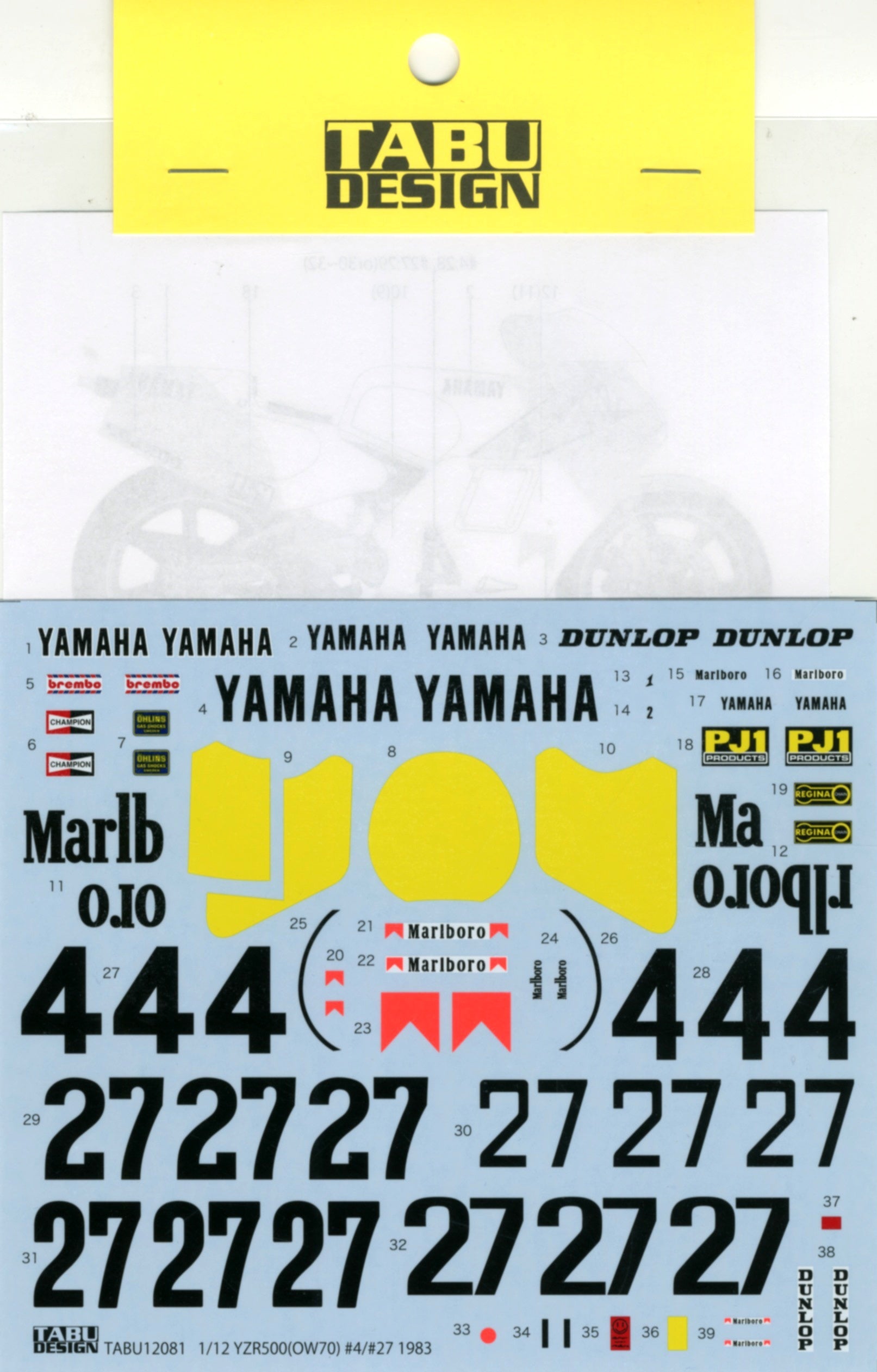 Tabu Design 12081 1/12 YZR500 (OW70) #4 - BanzaiHobby