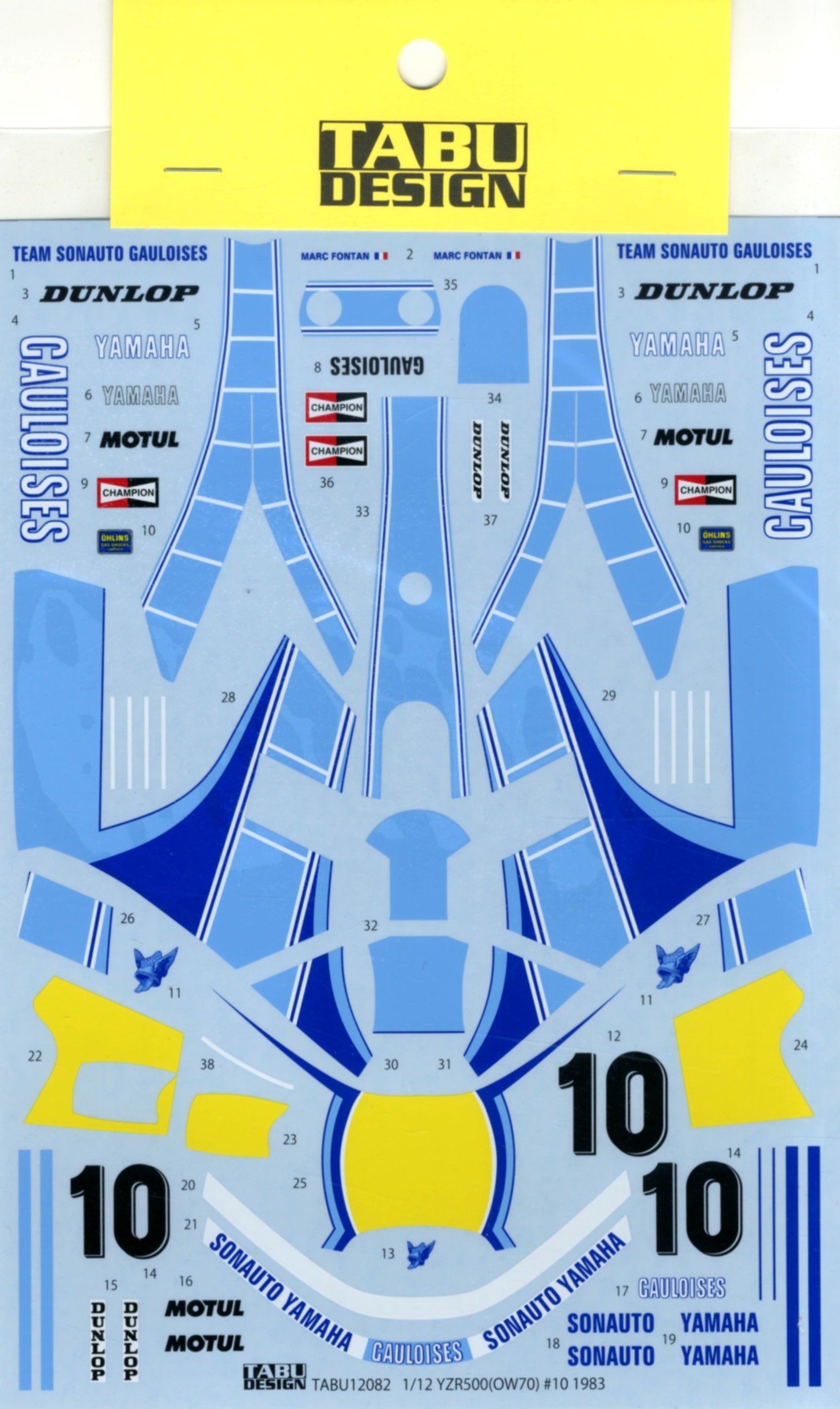 Tabu Design 12082 1/12 YZR500 (OW70) #10 - BanzaiHobby