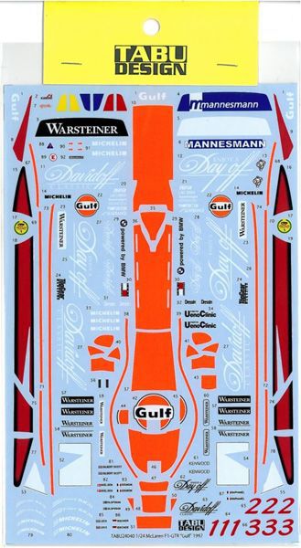 Tabu Design 24040 1/24 McLaren F1 "Gulf" - BanzaiHobby