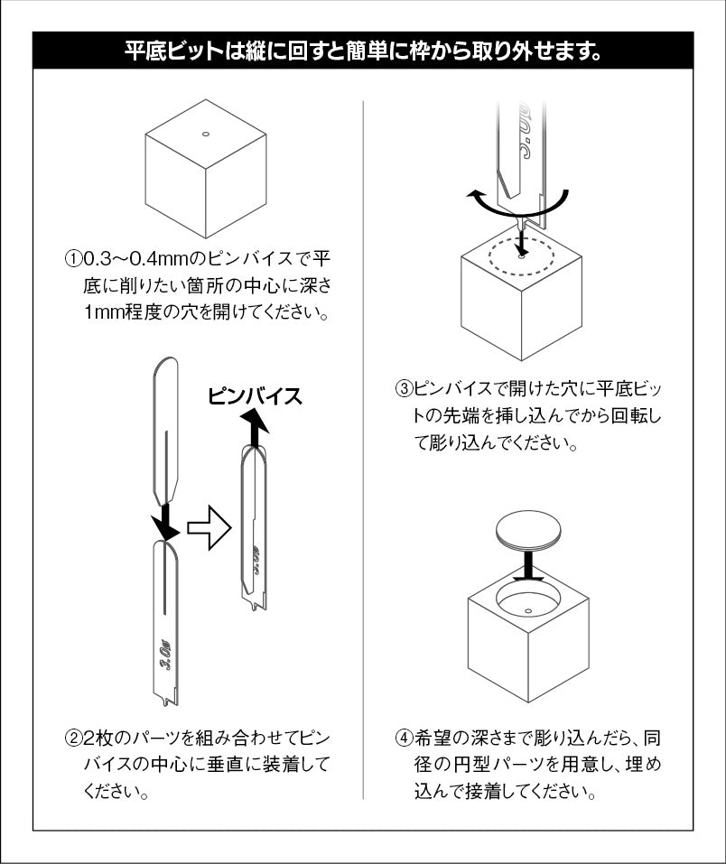 Sujiborido TSD00313 Flat Bottom Bit DX