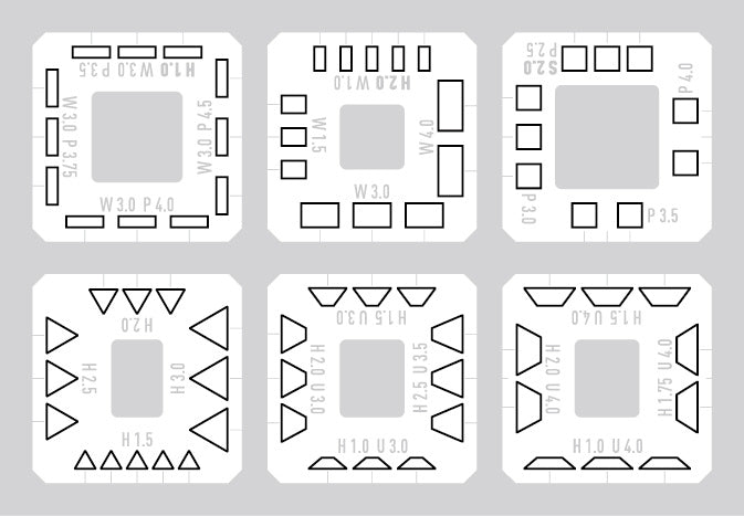 Sujiborido TSD00359 Scribing Template (F)