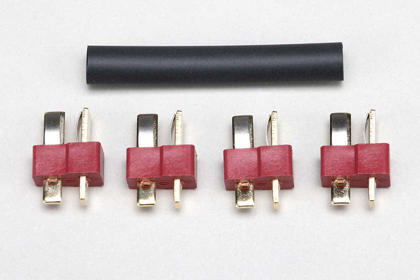 Kyosho YB-C03 T-type plug 2P connector male (4 pcs) - BanzaiHobby