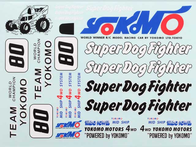 Yokomo ZC-D4 [YZ-870C] Super Dog Fighter Decal - BanzaiHobby