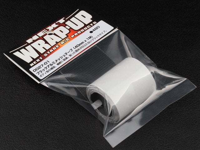 0027-01 Black Aluminum Mesh Tape (40mm x 1M)