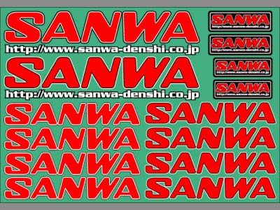 107A90533A Sanwa Decal Set (Red)