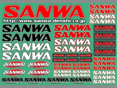 107A90534A Sanwa Decal Clear, Black, White, Red