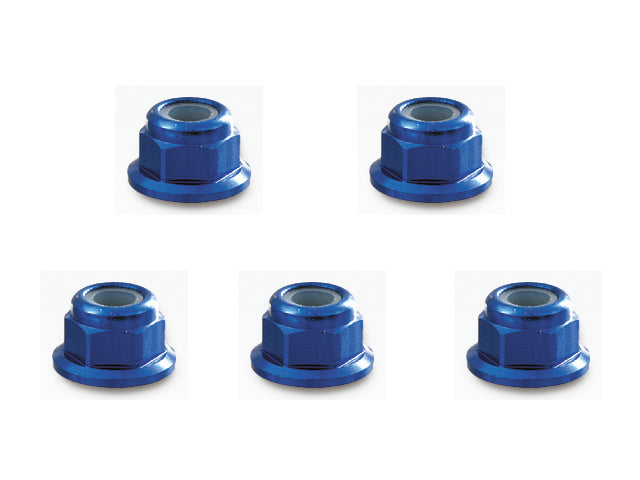 SGX-04SBY Aluminum M4 Flanged Cerate Nut 4 pcs. (YOKOMO Blue)