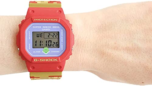 CASIO Casio G-SHOCK SUPER MARIO BROTHERS Super Mario Brothers Collaboration Limited Watch Men's Red Blue DW-5600SMB-4 [Parallel Import] - BanzaiHobby