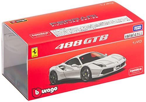 トミカプレゼンツ ブラーゴ シグネチャーシリーズ 1:43 488 GTB(白) - BanzaiHobby