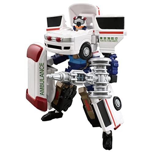 タカラトミー(TAKARA TOMY) トミカ ジョブレイバー JB03 メディブレイバーカスタム トヨタ ハイメディック救急車 ミニカー おもちゃ 3歳以上 - BanzaiHobby