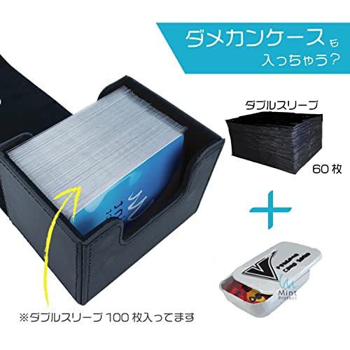 Mint Protect デッキケース サイドローダー 100 ポケカ カードケース (ブラック) - BanzaiHobby