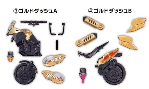 Sodo Kamen Rider Gatchard→3←&Sodo Kamen Rider Geets [Assorted 2 types (Gold Dash A/Gold Dash B)] Candy Toy - BanzaiHobby