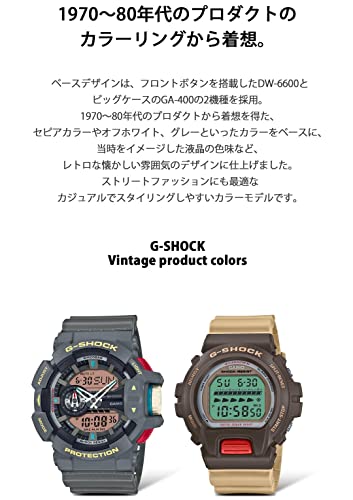 [カシオ] 腕時計 ジーショック GA-400PC-8AJF 【国内正規品】 Vintage product colors メンズ グレー - BanzaiHobby