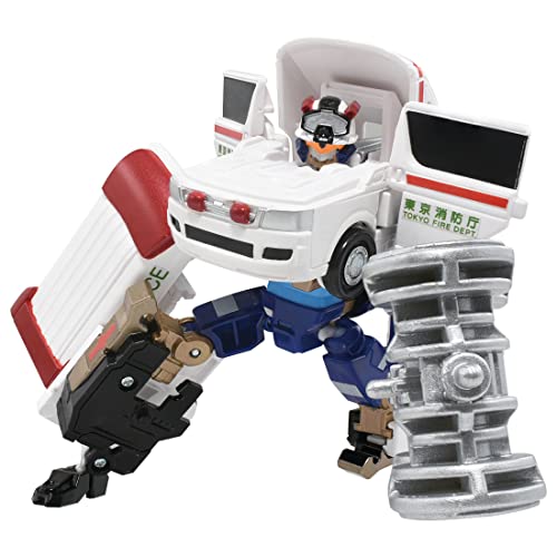 タカラトミー(TAKARA TOMY) トミカ ジョブレイバー JB03 メディブレイバーカスタム トヨタ ハイメディック救急車 ミニカー おもちゃ 3歳以上 - BanzaiHobby