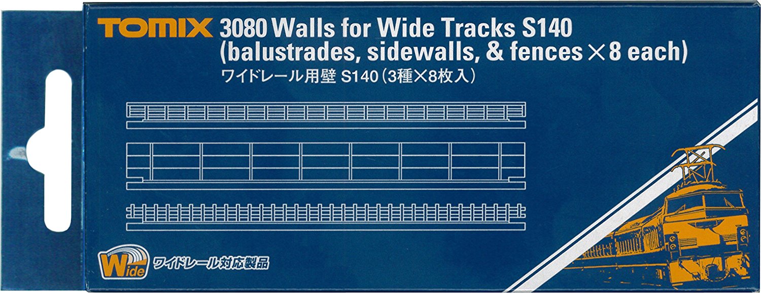 Walls for Wide Tracks S140 Balustrades, Sidewalls, & Fences 8pcs