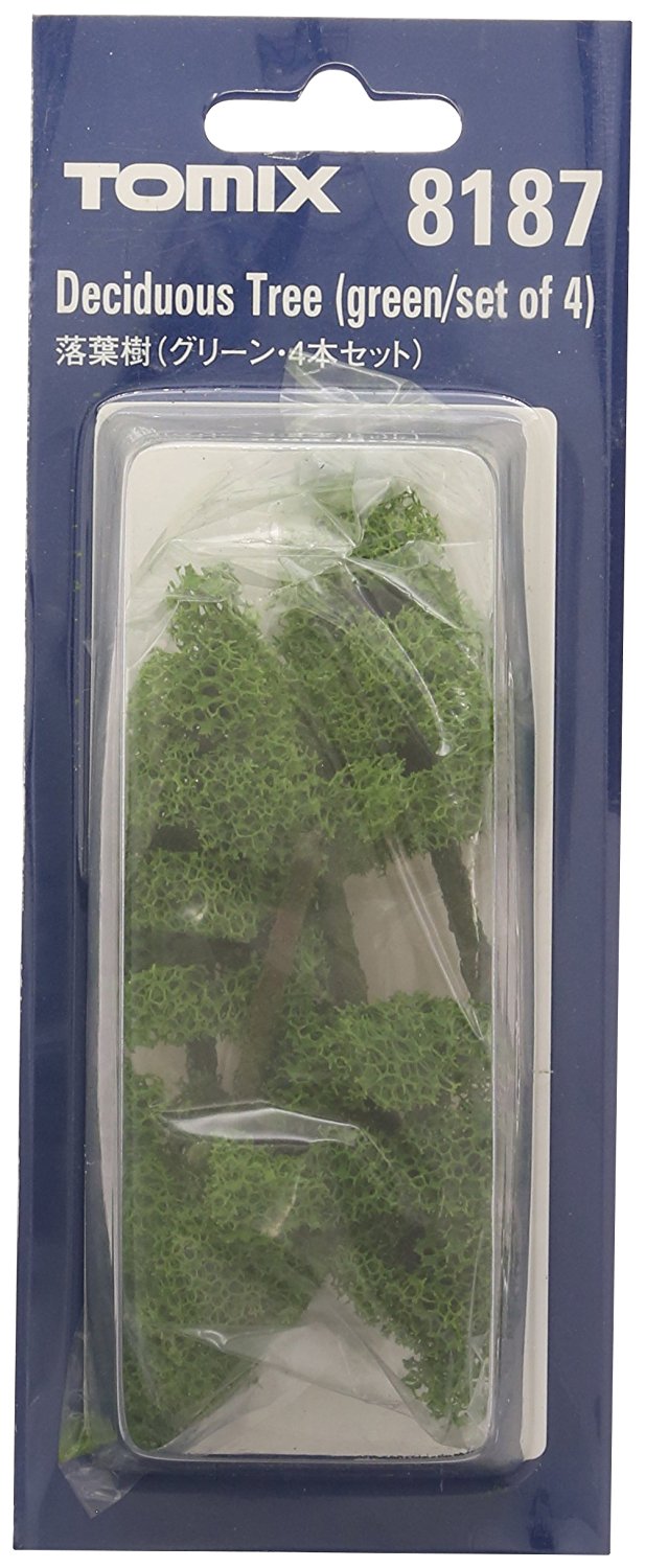 Deciduous Tree Green Set of 4