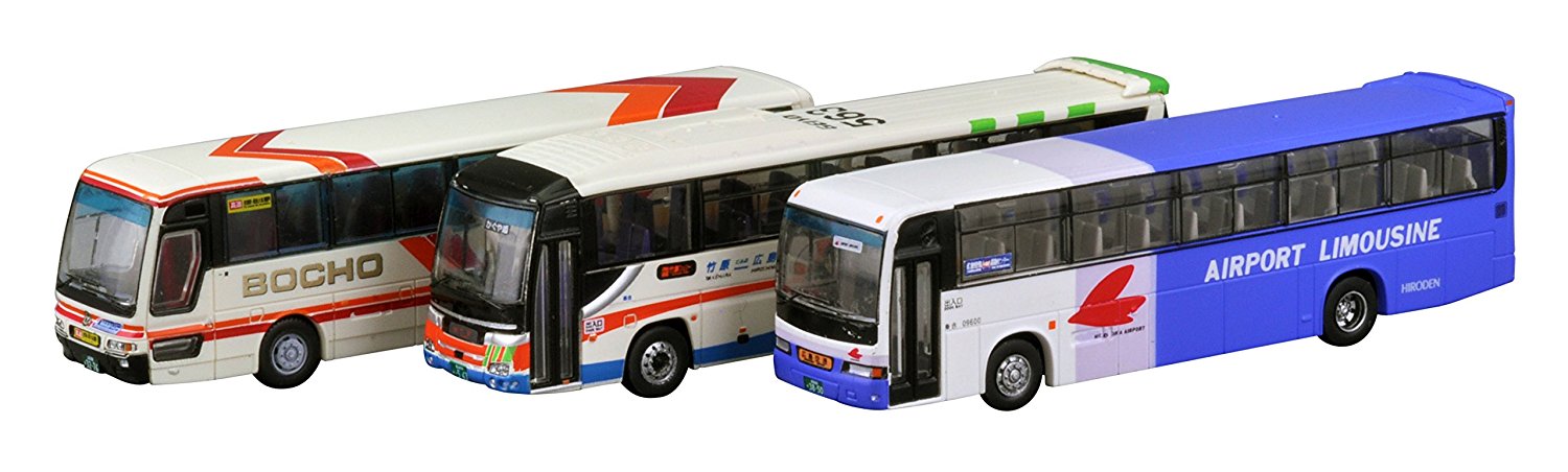 The Bus Collection Hiroshima Bus Center Set B 3-Car Set