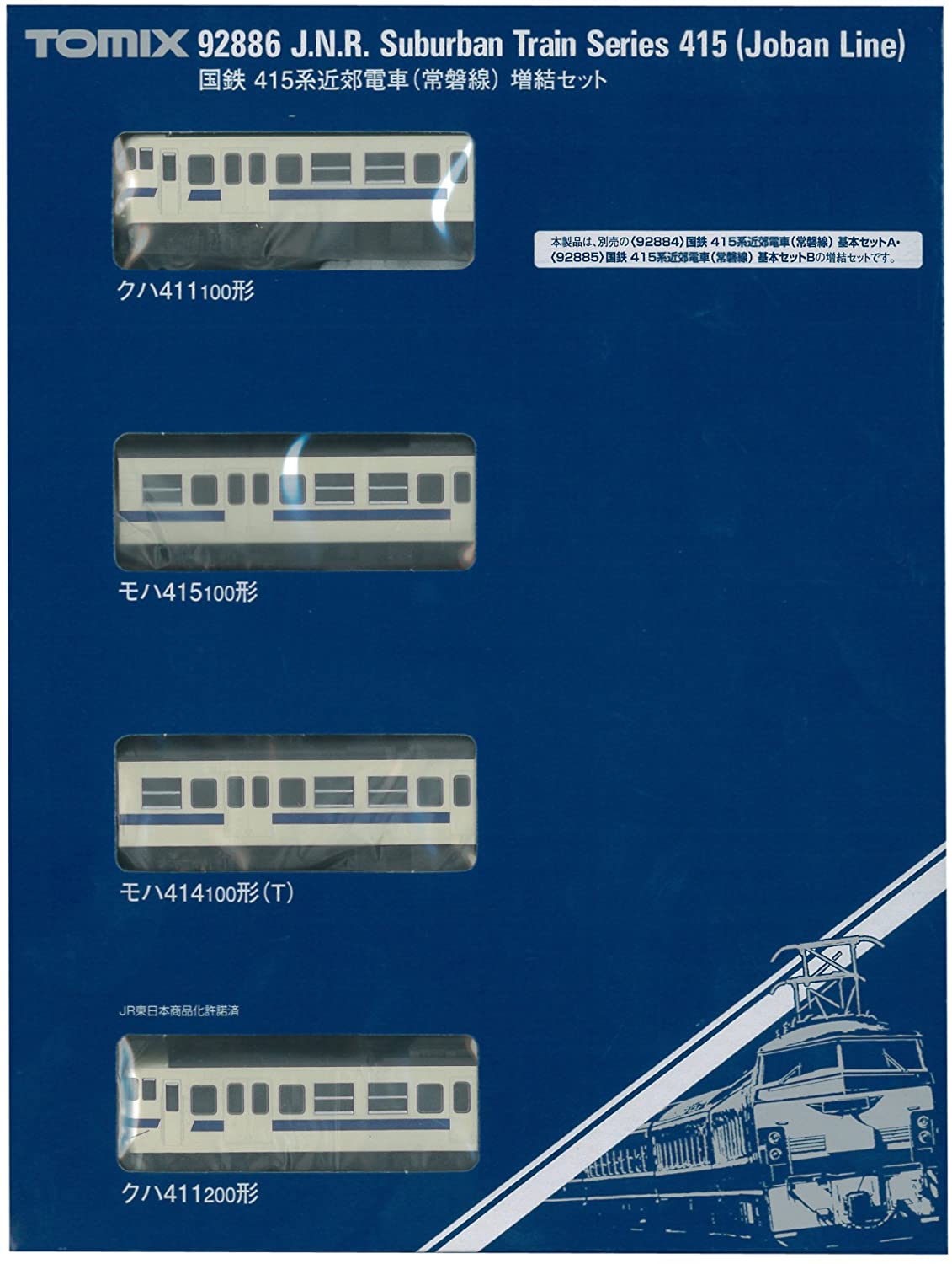 92886 J.N.R. Suburban Train Series 415 (Joban Line) Additional S