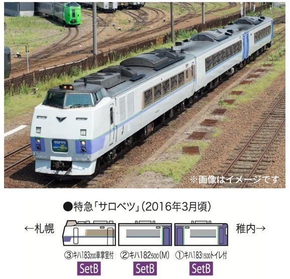 J.R. Limited Express Series KIHA183 `Sarobetsu` Set B 3-Car Set