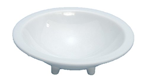 OM-182 White Paint Dish 6pcs 1 Deep Round-bottom