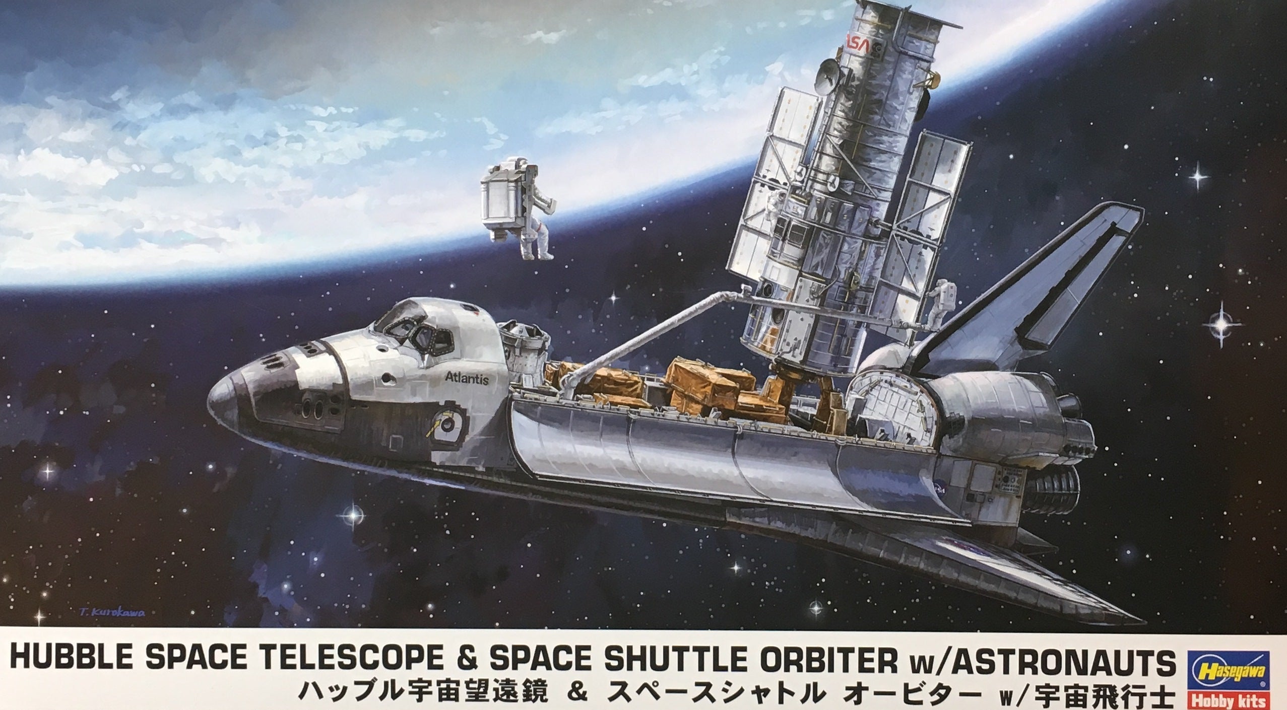 1/200 Hubble Space Telescope & Space Shuttle Orbiter w/Astronaut