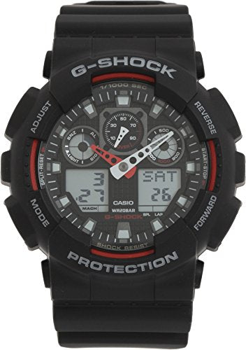 カシオ CASIO G-SHOCK Gショック ジーショック 腕時計 メンズ GA-100-1A4DR ブラック×レッド [時計] 逆輸入品 [並行輸入品] - BanzaiHobby