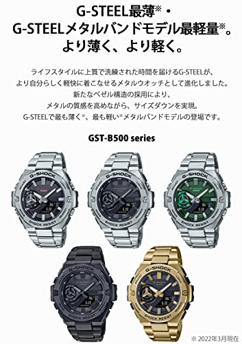 [カシオ] 腕時計 ジーショック 【国内正規品】G-STEEL Bluetooth 搭載 GST-B500AD-3AJF メンズ シルバー - BanzaiHobby