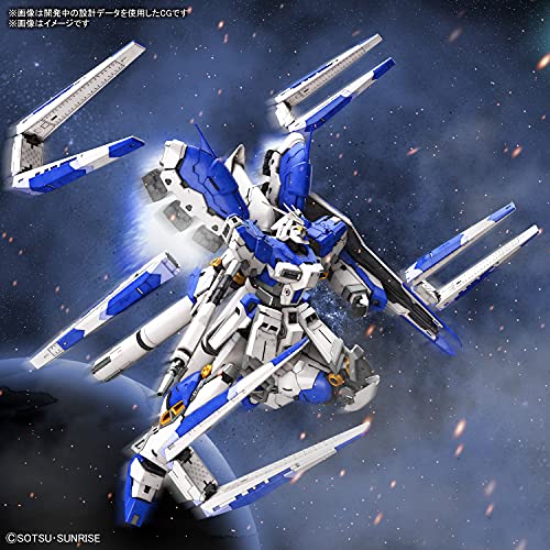 BANDAI SPIRITS RG Mobile Suit Gundam Char's Counterattack Hi-ν Gundam 1/144 scale color-coded plastic model 197709 - BanzaiHobby