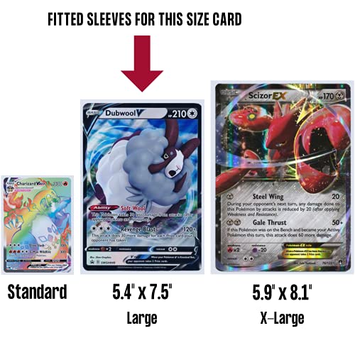 ジャンボポケモンカードスリーブ 特大サイズのトレーディングカードゲームや大きな写真用 精密フィット プレミアム品質 クリアサーモプラスチック保護 L 5.4インチx7.5インチ 40枚パック - BanzaiHobby