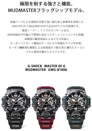 [カシオ] 腕時計 ジーショック【国内正規品】GWG-B1000-1A4JFメンズ レッド - BanzaiHobby